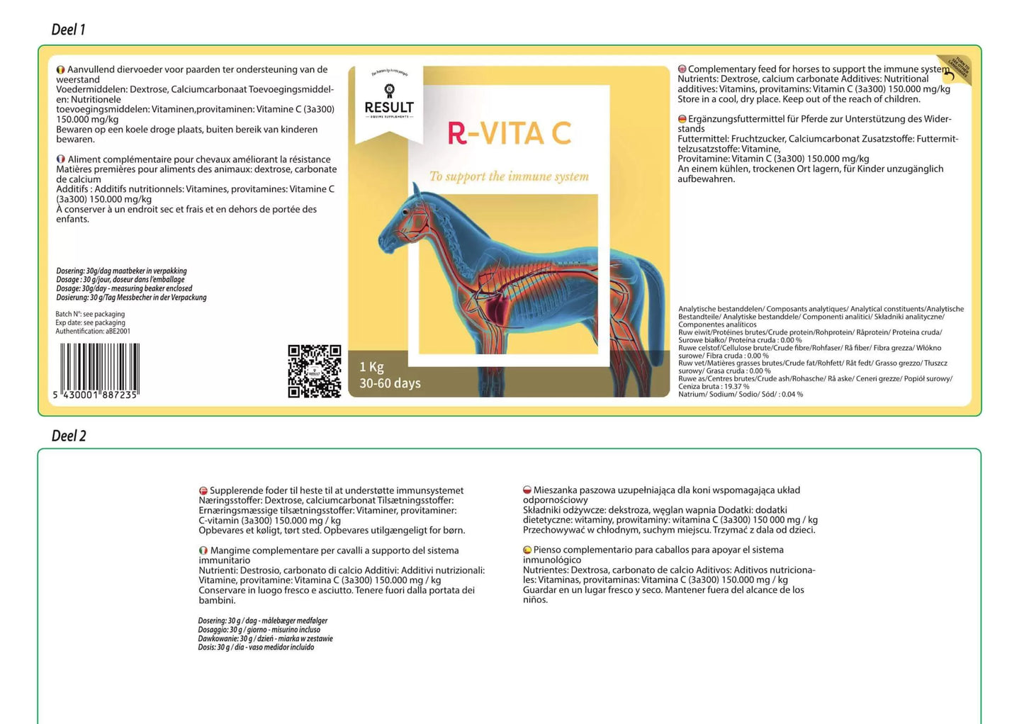 Result Equine - R - Vita C