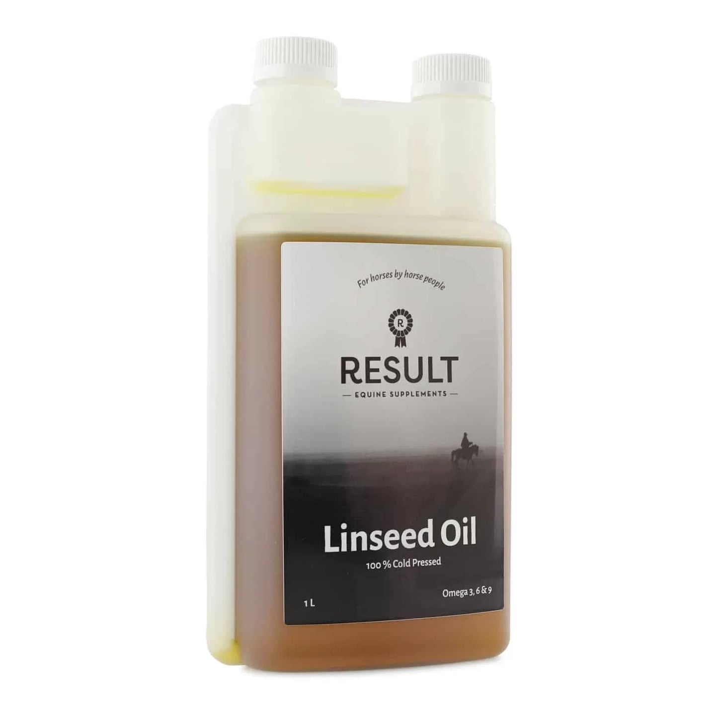 Horse and Balance Result Equine Linseed Oil